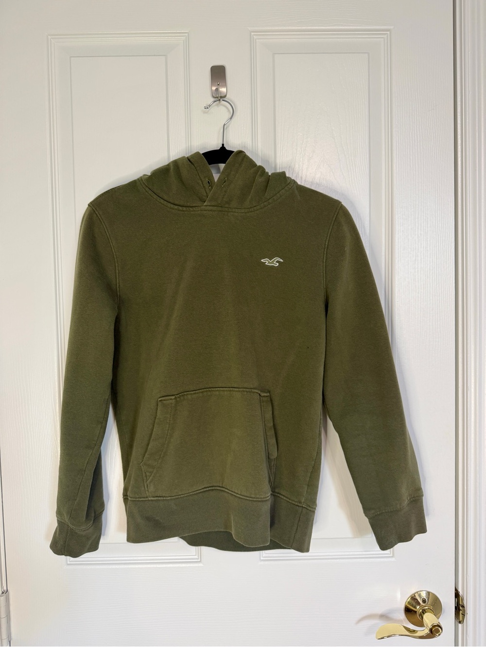 Hollister Olive Green Hooded Pullover Sweatshirt